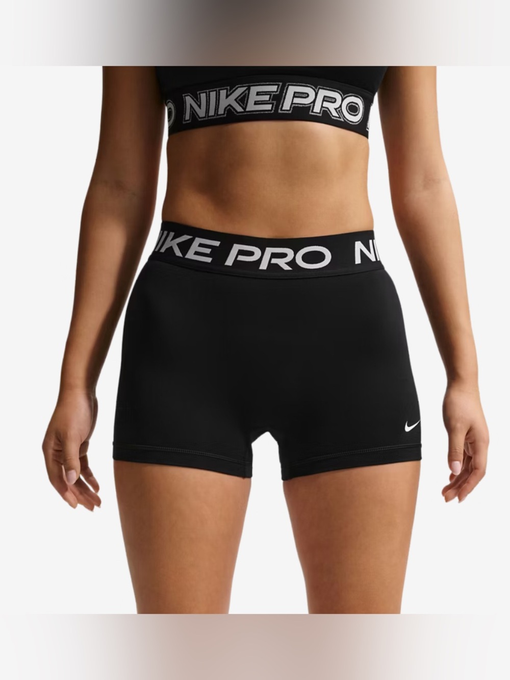 Nike Pro Women's Compression Shorts Size Medium Black/White